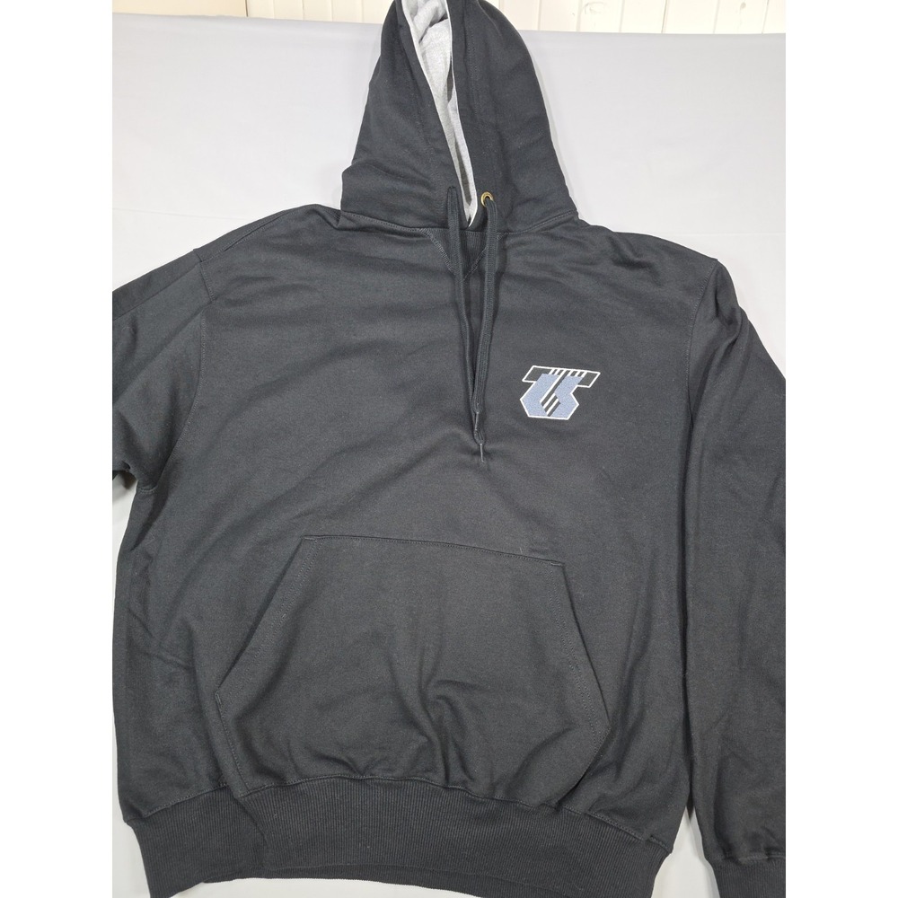 Champion Mens Large S171 Black Pullover Hoodie Cotton Blend Fleece NWOT